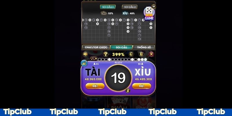 Người chơi nên lựa chọn xuống tiền cho tài hoặc xỉu